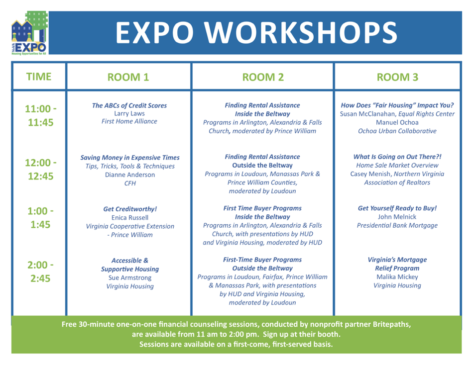 Workshop Schedule